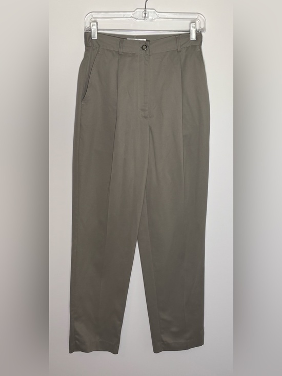 Izod Pants - Vintage 80s IZOD Gray Pleated Trouser Pants Women Size 6 Career Straight Leg